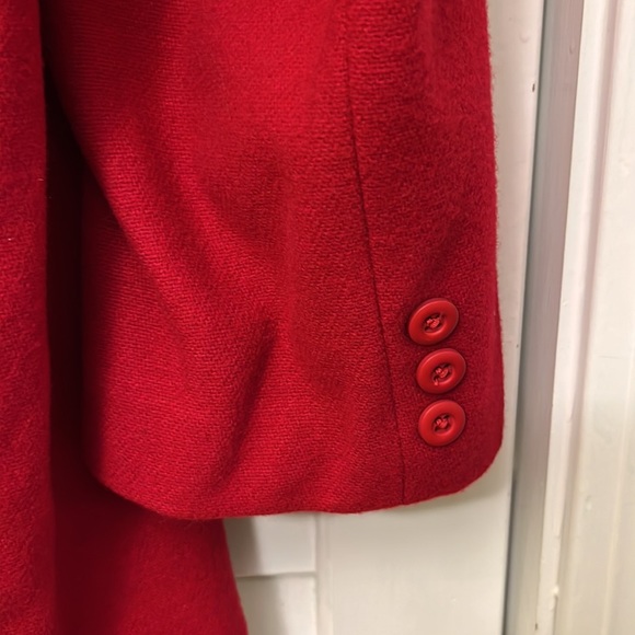 Vintage Private Concepts cranberry single breasted wool blazer size 16W - Picture 5 of 5